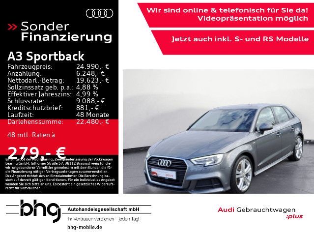 Audi A3 Sportback 40 TFSI quattro S-Line Virtual Navi