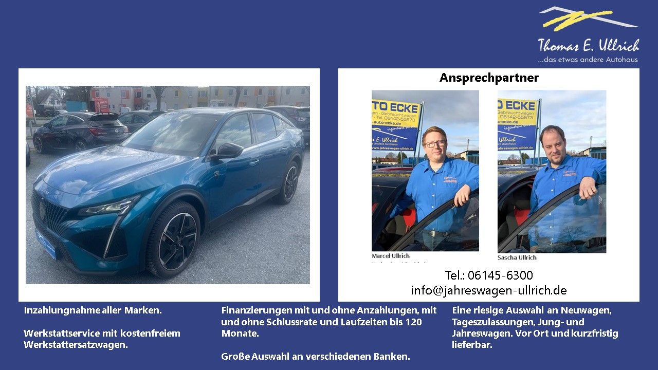 Fahrzeugabbildung Peugeot 408 GT 1.6 PlugIn Hybrid 225 AT+elektr. Heckklap