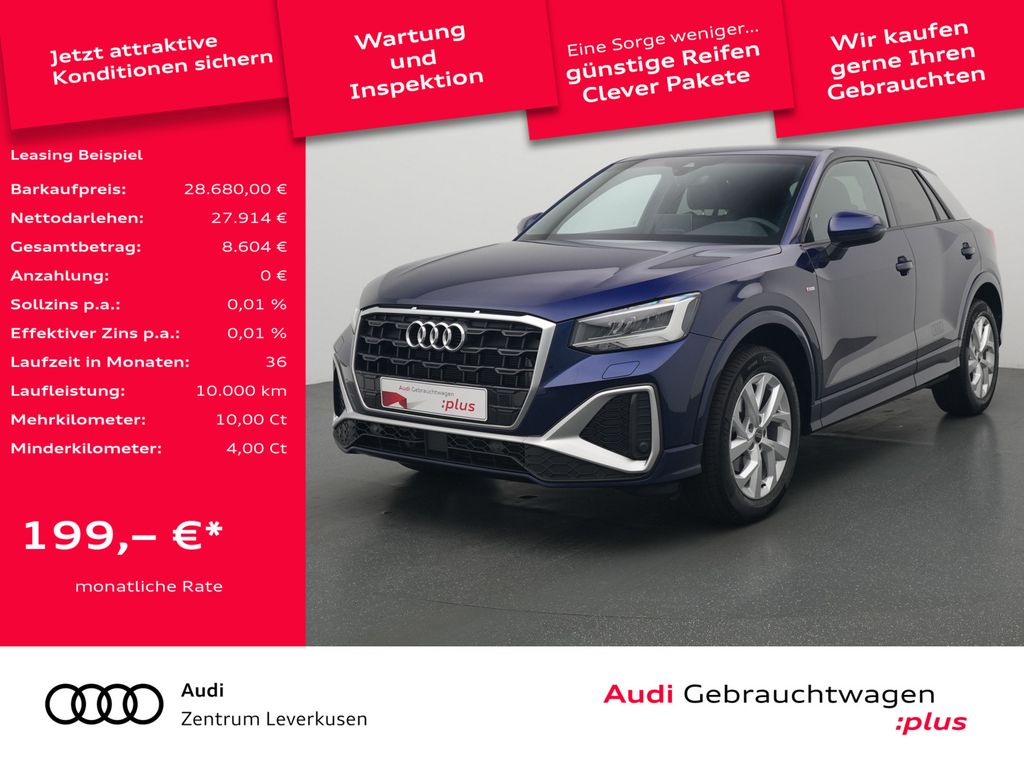Audi Q2 S line AHK VIRT LEDER SHZ CARPLAY LED PDC