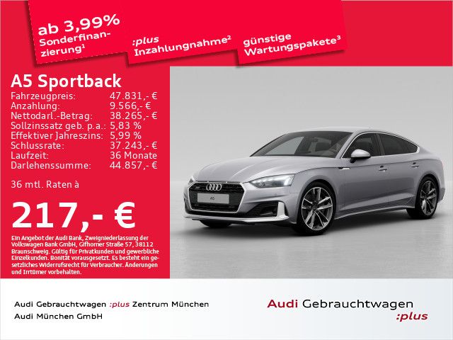 Audi A5 Sportback 45 TFSI qu. S tronic S line ACC/Kam