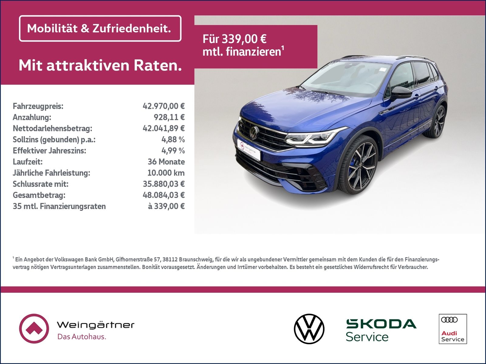 Tiguan R 4Motion 2.0 TSI, AHK, Black Style, 21"
