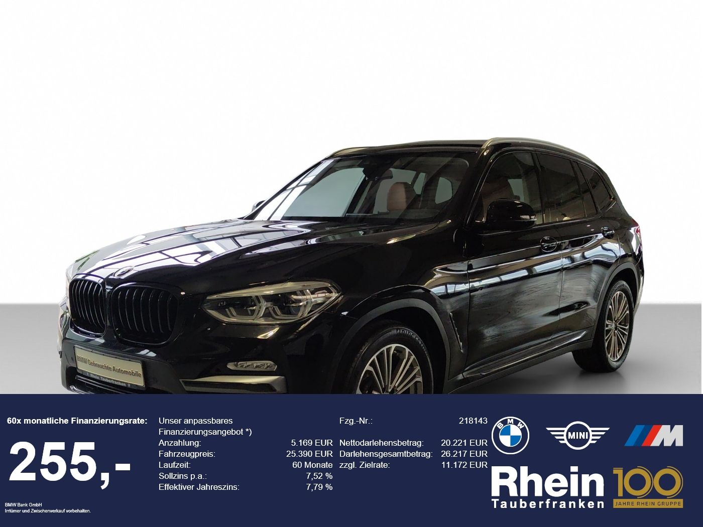 BMW X3 xDrive20d Luxury LED+/NAVI+/GAL/CAM/AMBI/CD