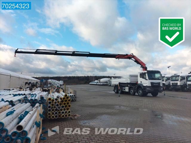 MAN TGS 35.470 8X4 Fassi F235 kran Crane Dreiseitenk