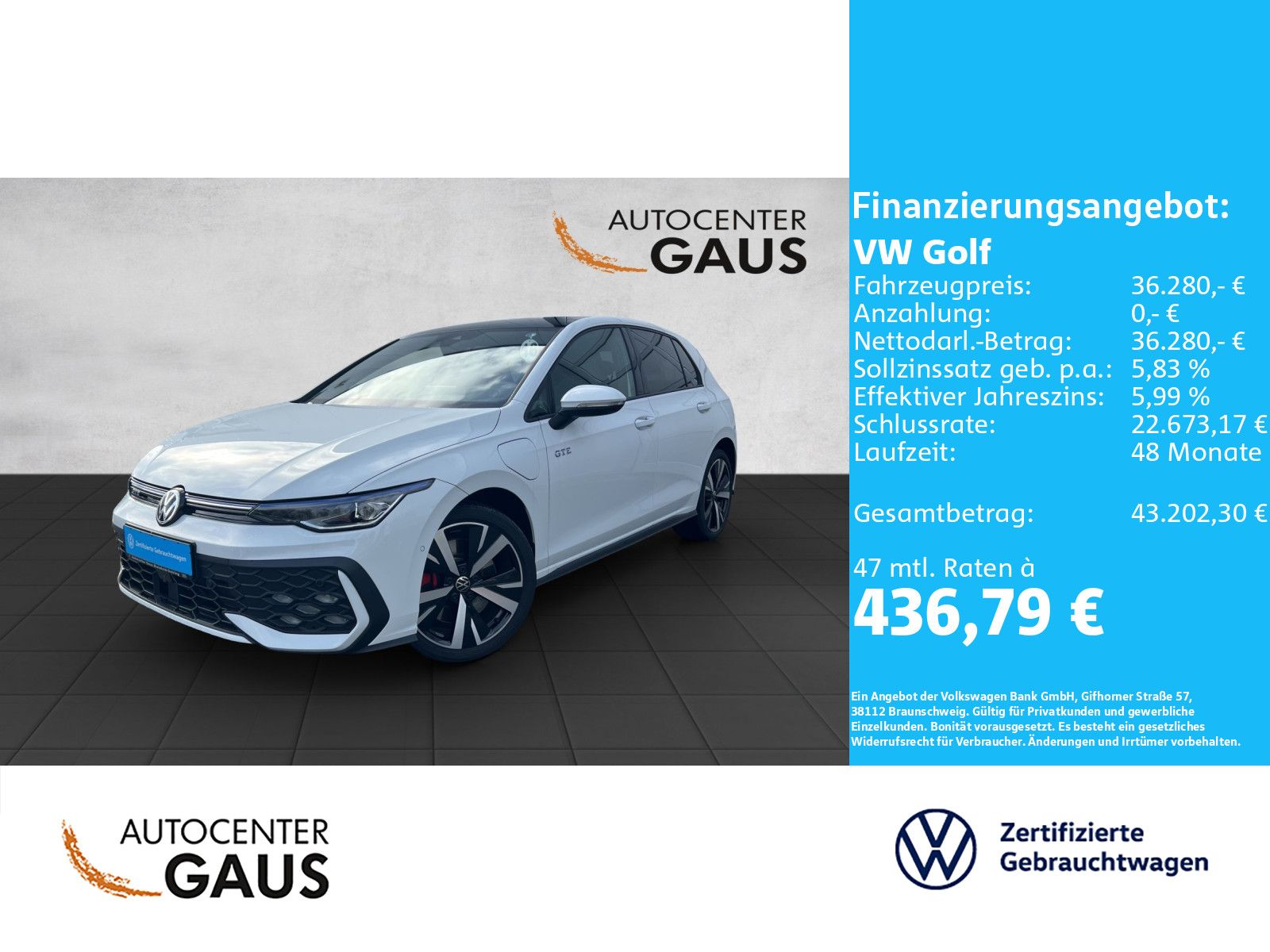 Golf VIII GTE 1.5 TSI eHybrid DSG AHK*Navi*LED
