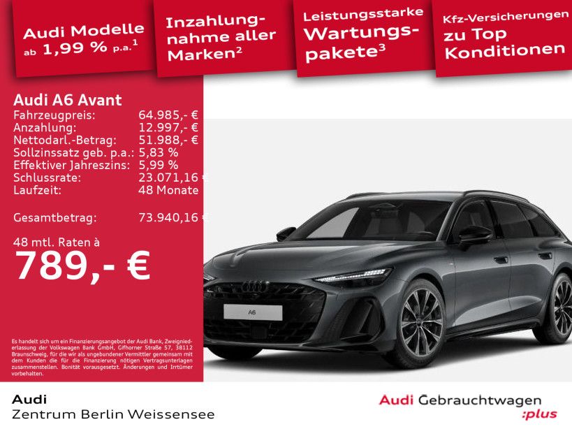 Audi A6 Avant 150kW S-TRO*QU*S-LINE*LED*AHK*STAND*360