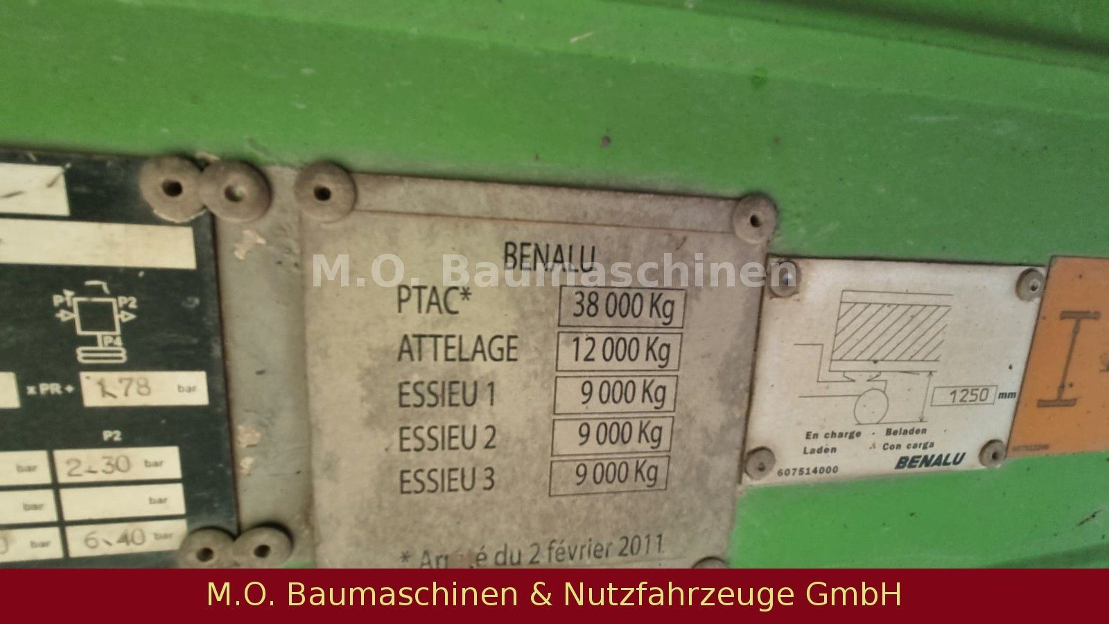 Fahrzeugabbildung Benalu TF 34 C / 3 Achser/ Kipper/Blattfederung /Alu /