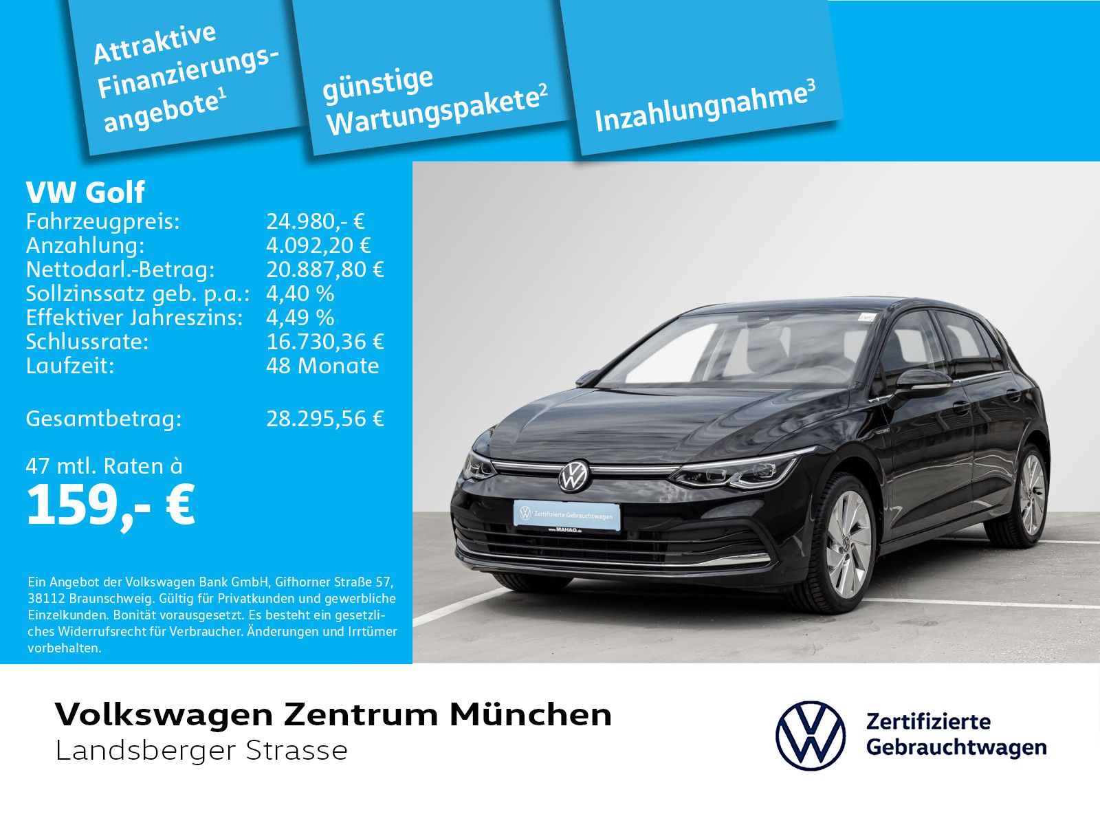 Volkswagen Golf VIII Style 1,5 eTSI ACC LED+ ParkPilot Sitz