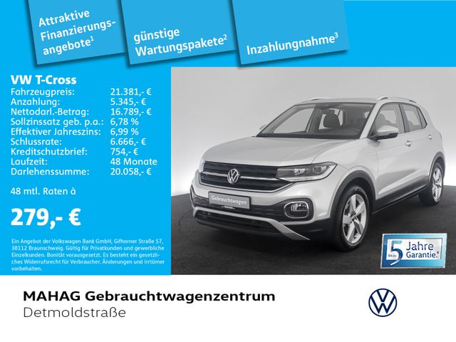 Volkswagen T-Cross 1.0 TSI Style AHK LED Navi ParkPilot 6-G