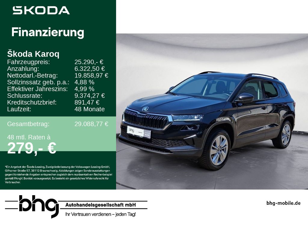 Abbildung Leasingangebot Skoda Karoq 1.5 TSI Selection Design ComfortPlus Kessy