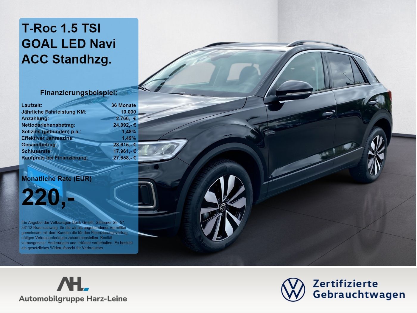 Volkswagen T-Roc 1.5 TSI GOAL LED Navi ACC Standhzg. ACC LM foto 1