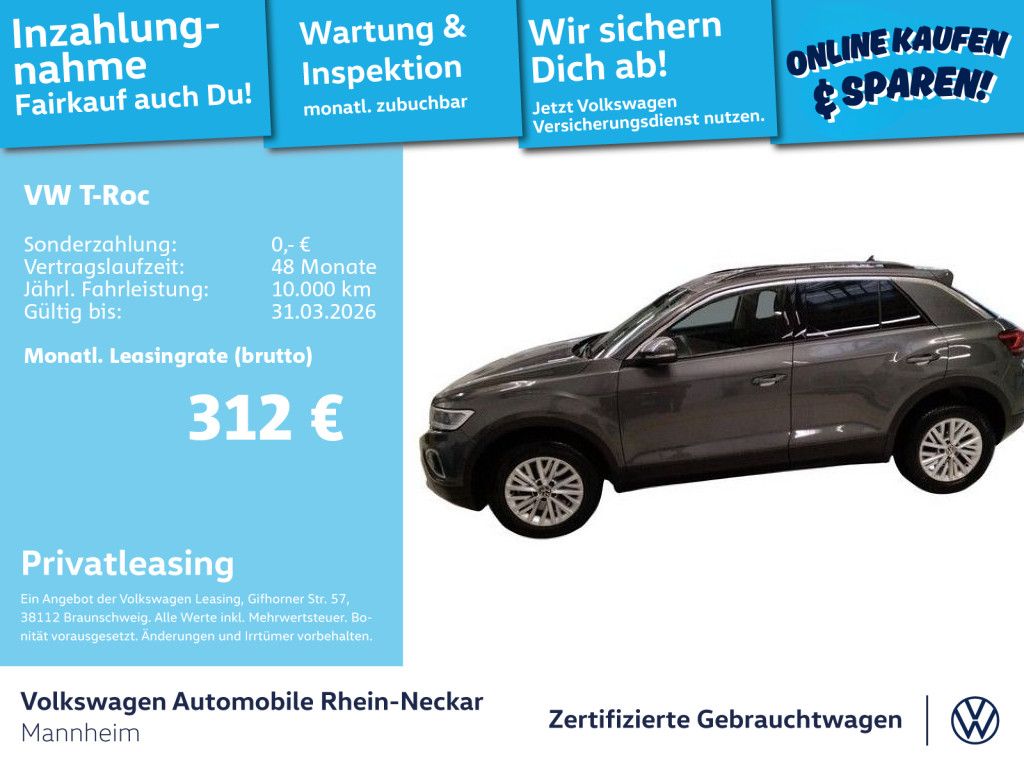 T-Roc 2.0 TDI Life DSG GAR 2030 Navi AHK PDC uvm