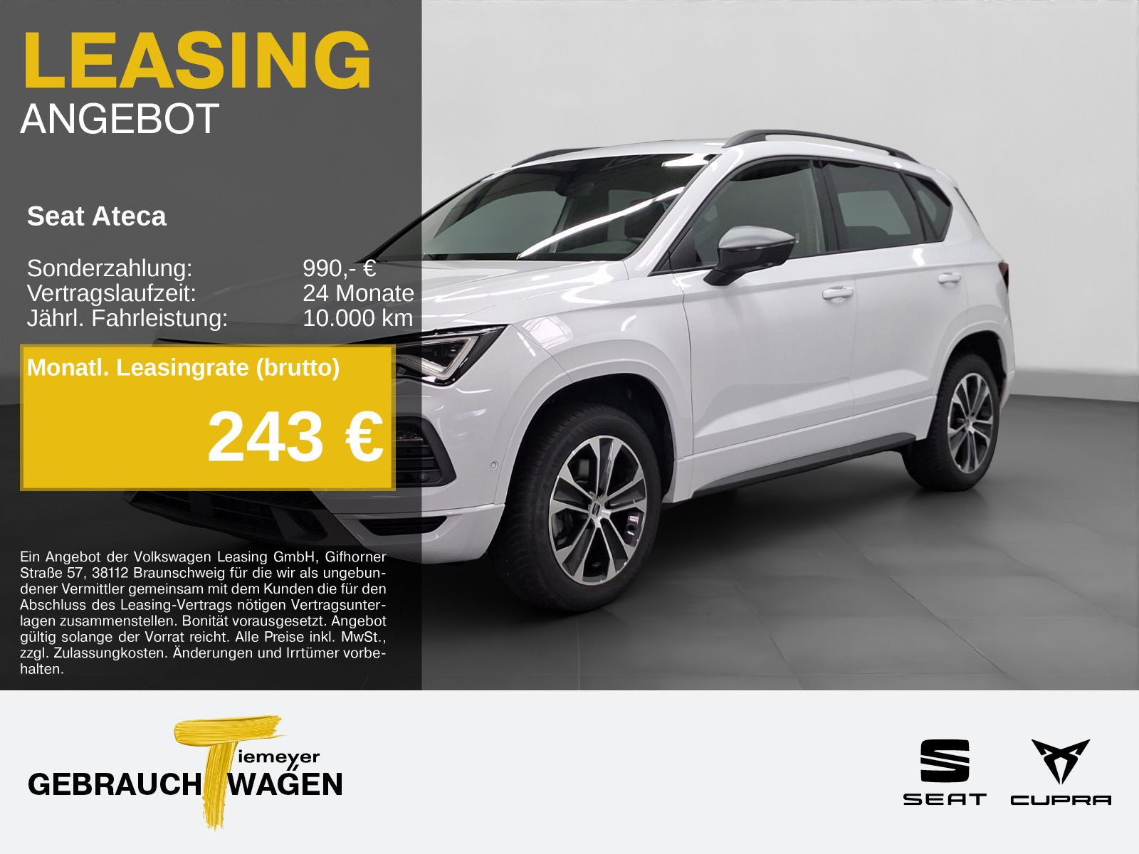 Seat Ateca 2.0 TDI DSG FR NAVI AHK ACC PARKLENK SH