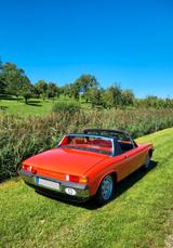 Porsche 914, BRD Pappbrief, 43 Jahre abgem., restauriert - Porsche mit Benzin-Antrieb: Orange, Cabrio