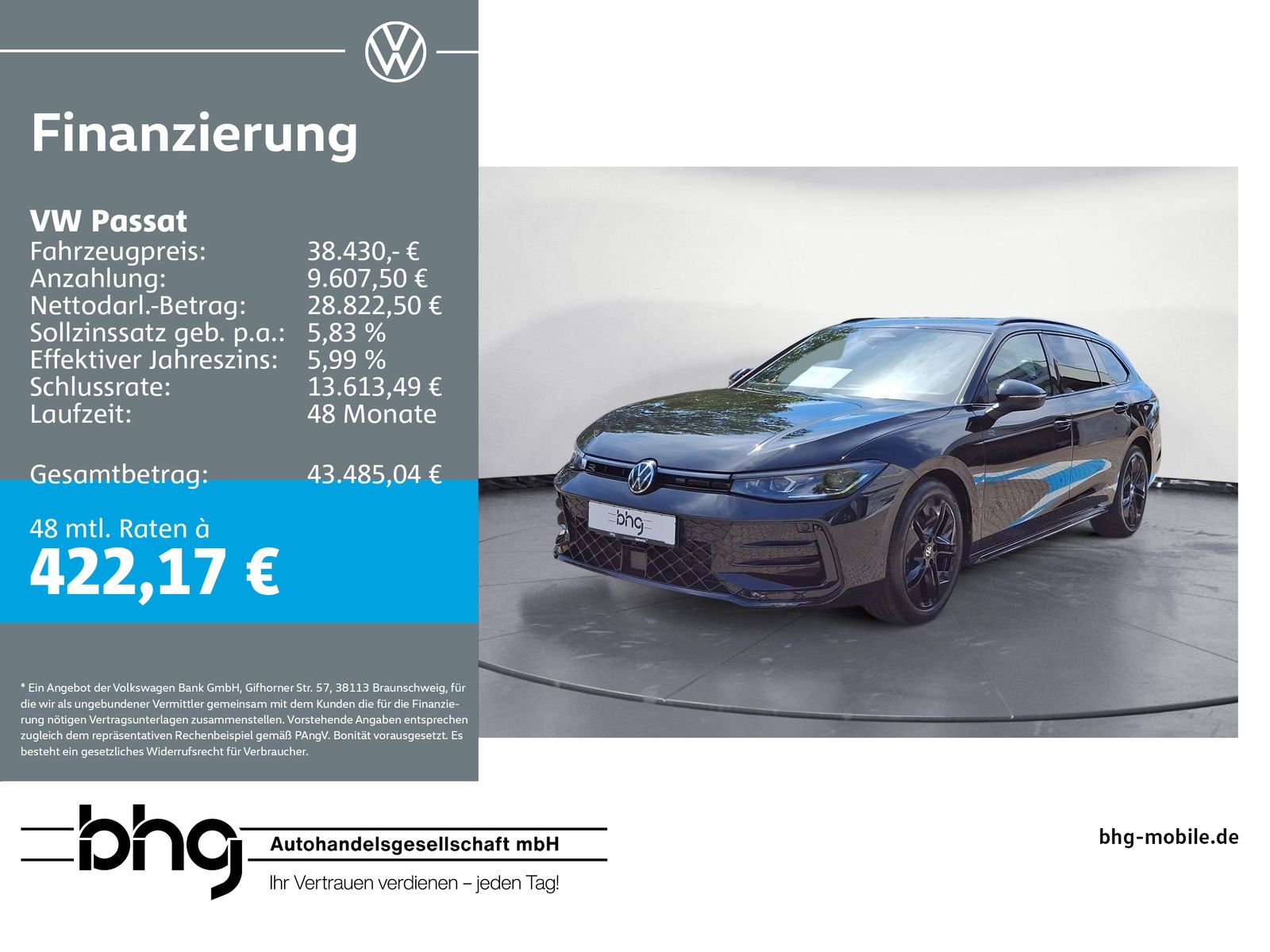 VW Passat R-Line 2,0 l TDI SCR (150