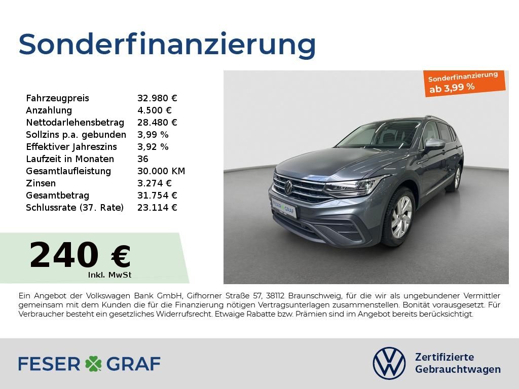 Volkswagen Tiguan Allspace LIFE 1.5TSI 110kW DSG 7Sitze AHK