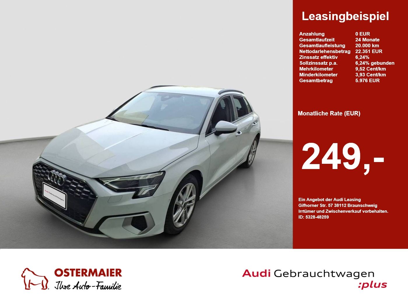 Audi A3 Sportback ADVANCED 30 TDI LED.ACC.VIRTUAL.NAV