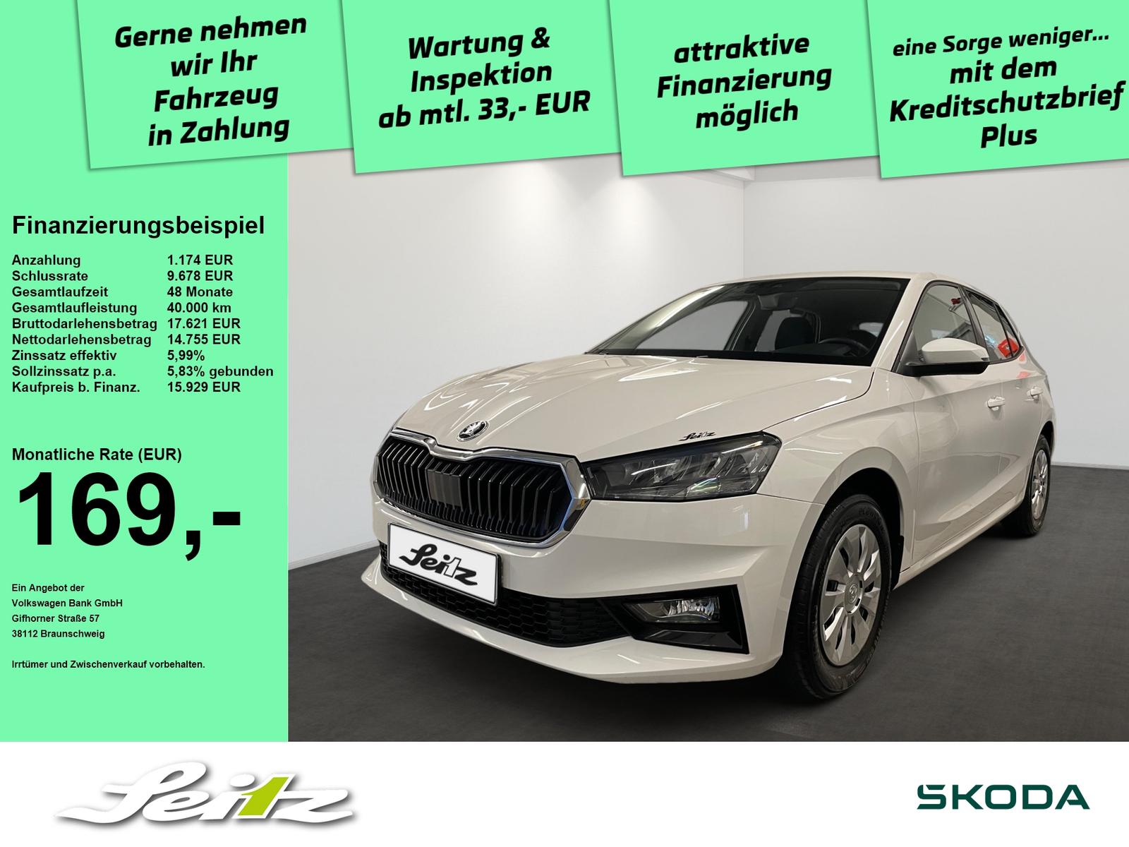 Skoda Fabia 1.0 MPI Selection *LED*PARKSENSOR*SITZHZG*