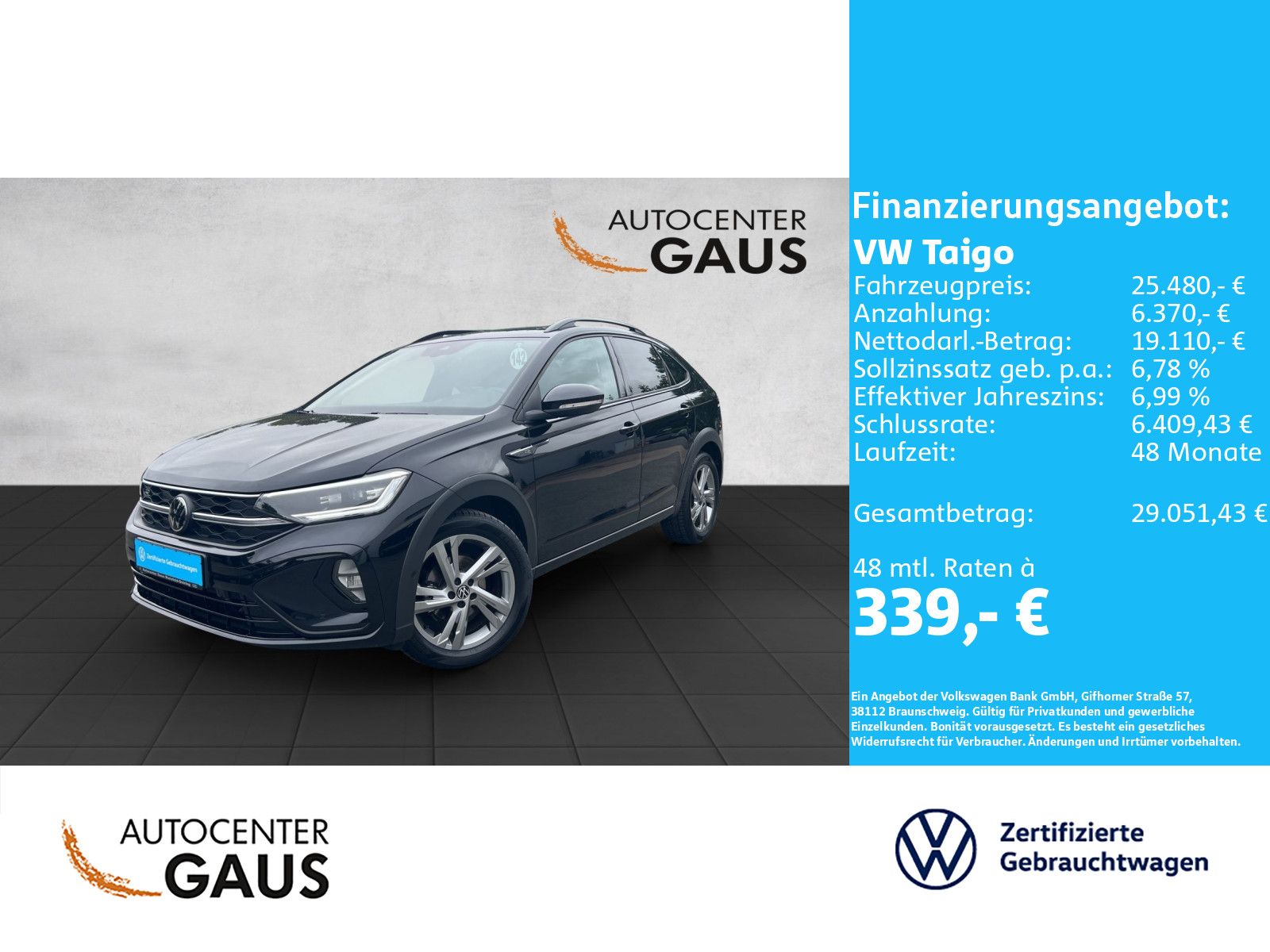 Taigo R-Line 1.5 TSI DSG Navi*Kamera*ACC