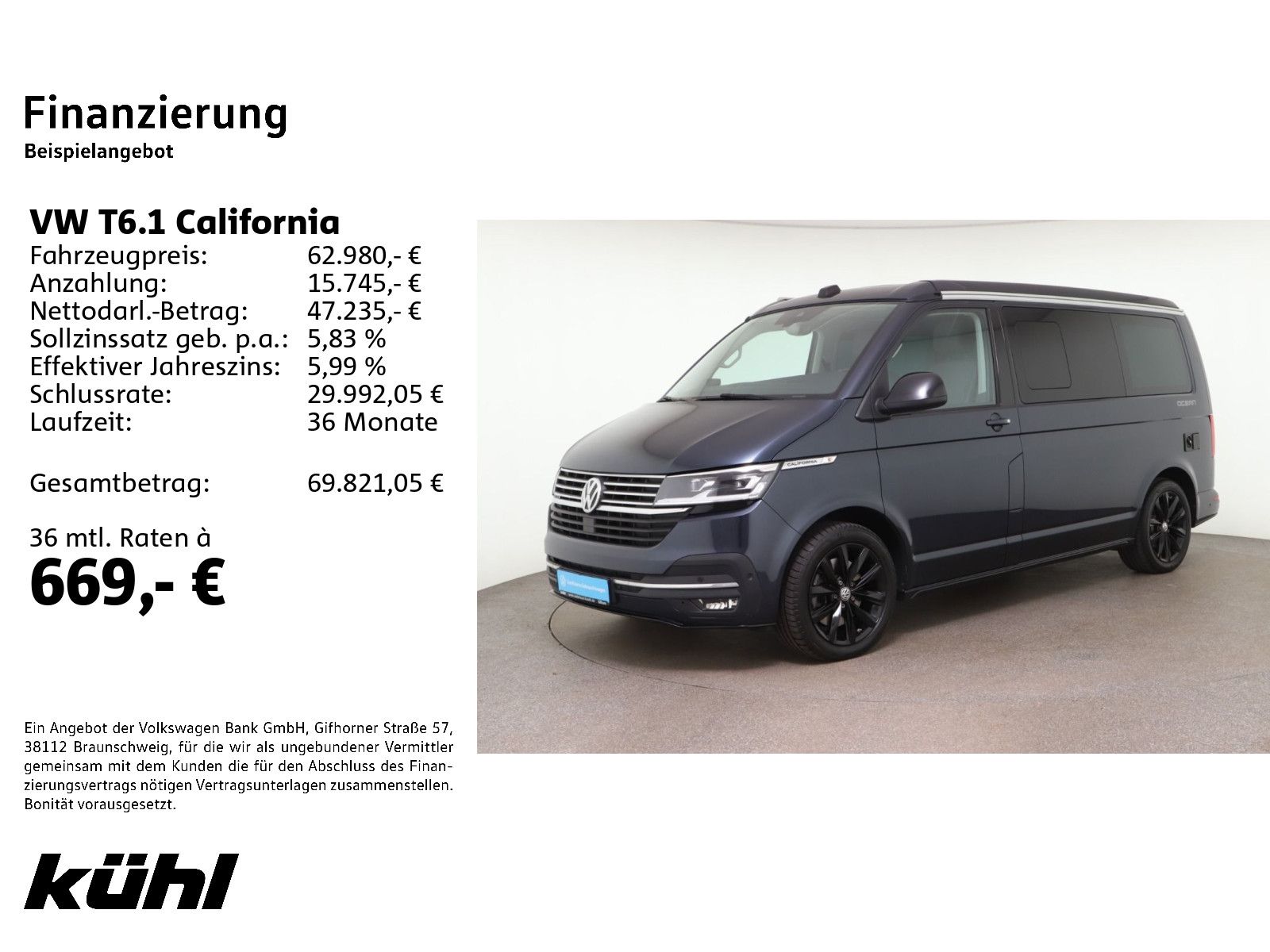 Volkswagen T6.1 California 2.0 4M TDI DSG LED ACC Standhzg foto 2