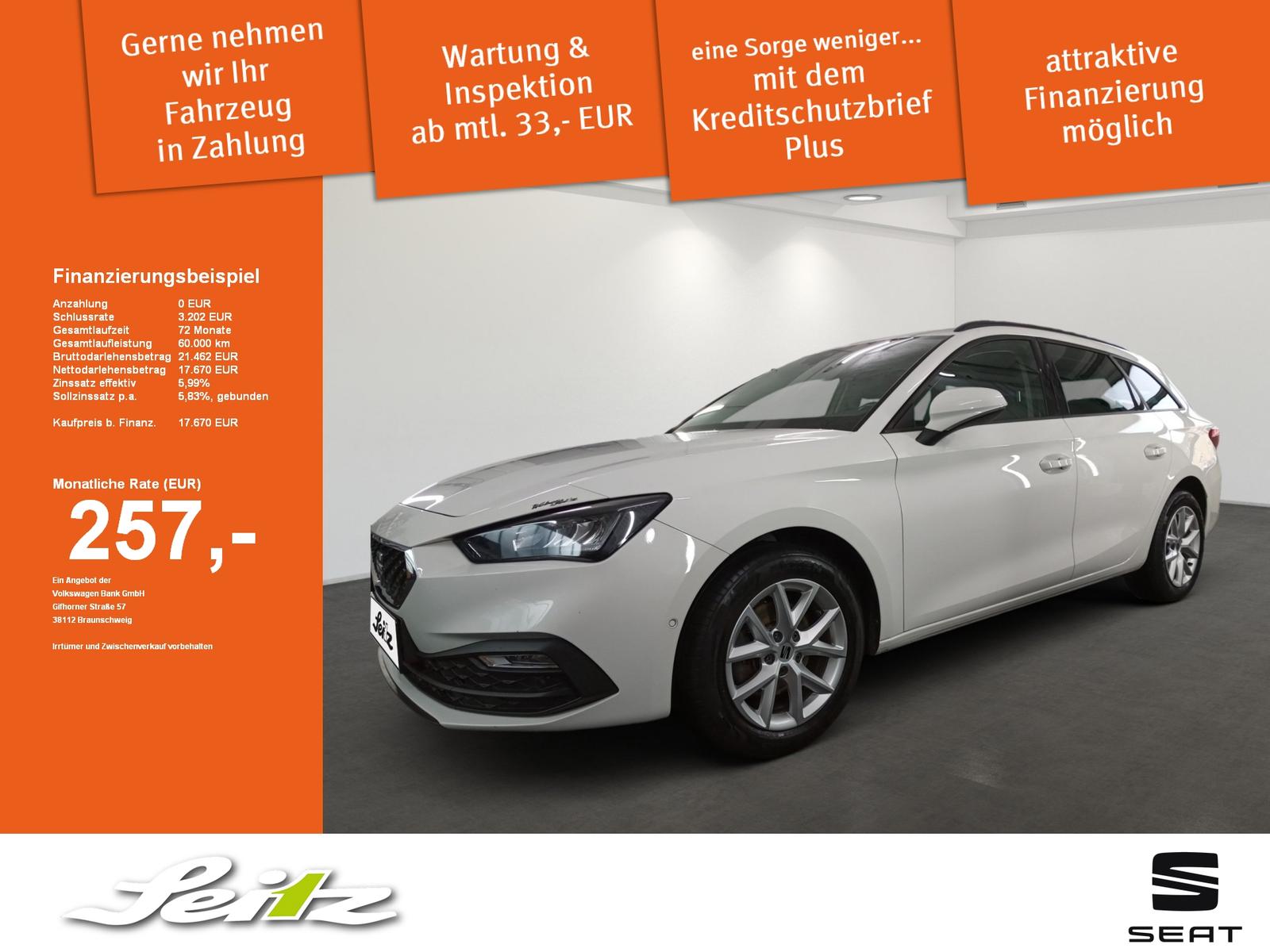 Seat Leon ST 1.5 TSI Style LED. Sitzheizung. Klimaanl