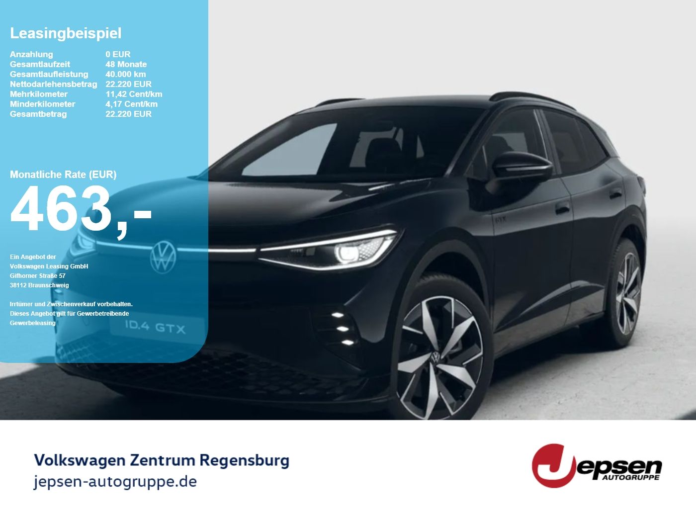 Volkswagen ID.4 GTX 4MOTION 77 kWh 1-Gang-Automatik ACC LED