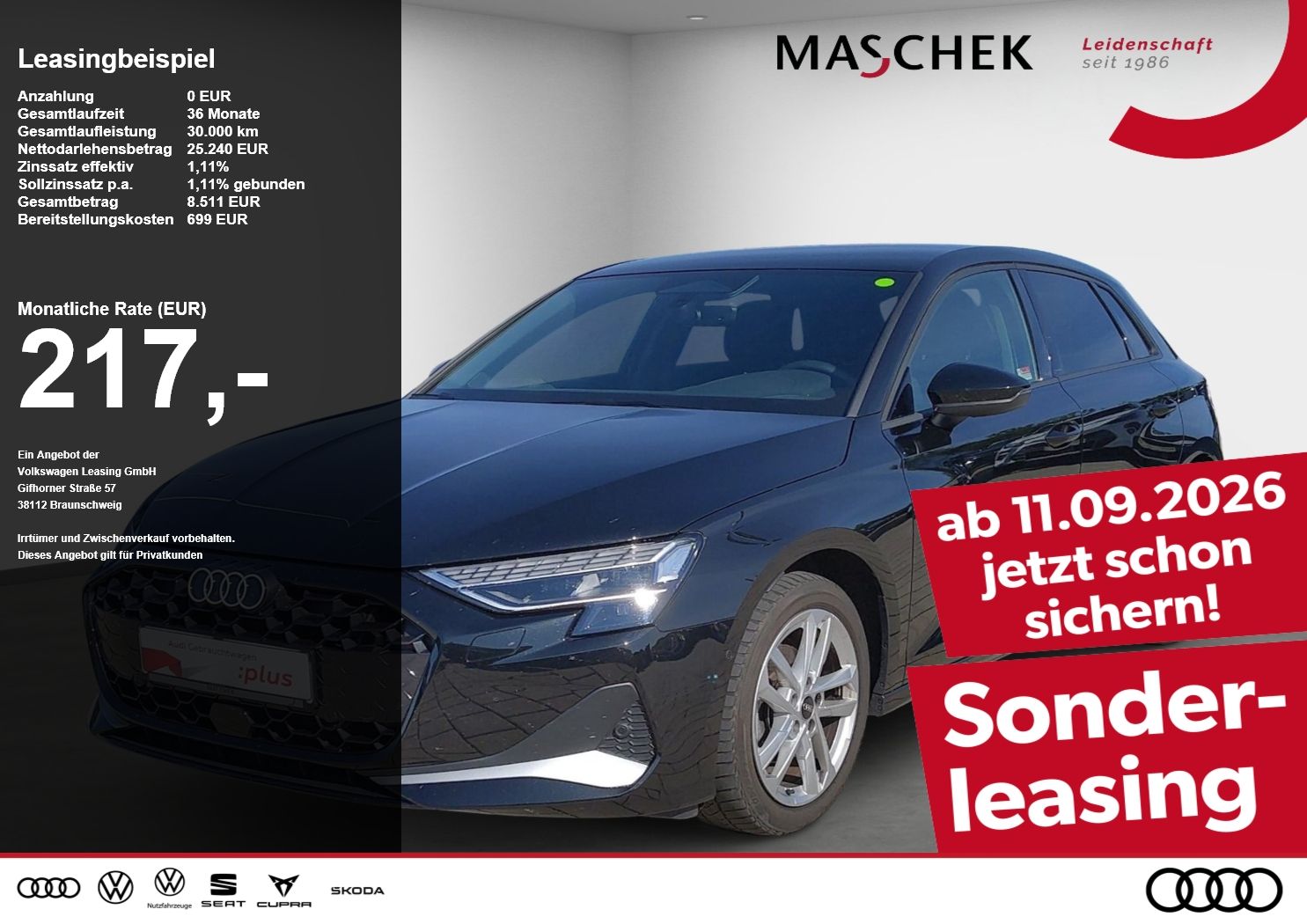 Audi A3 Sportback 35 TFSI RearView Sitzh. ACC Naviplu