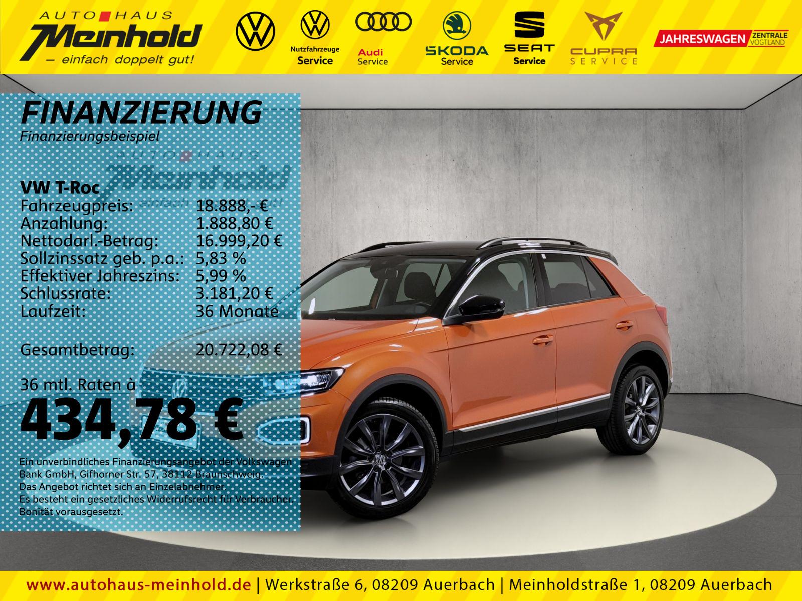 Volkswagen T-Roc 1.5 TSI Style, LED, Alu 18",Standh, Kamera