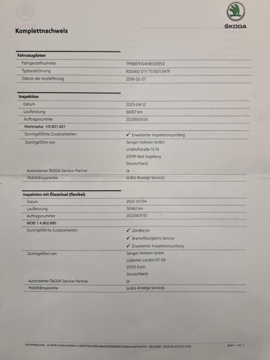 Skoda Kodiaq Style / KAMERA / LED / NAVI / AHK