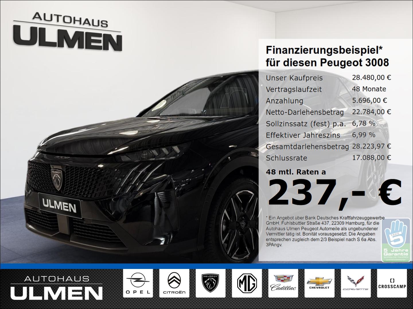 Peugeot 3008 Hybrid 145 GT Navi Digitales Cockpit LED AC
