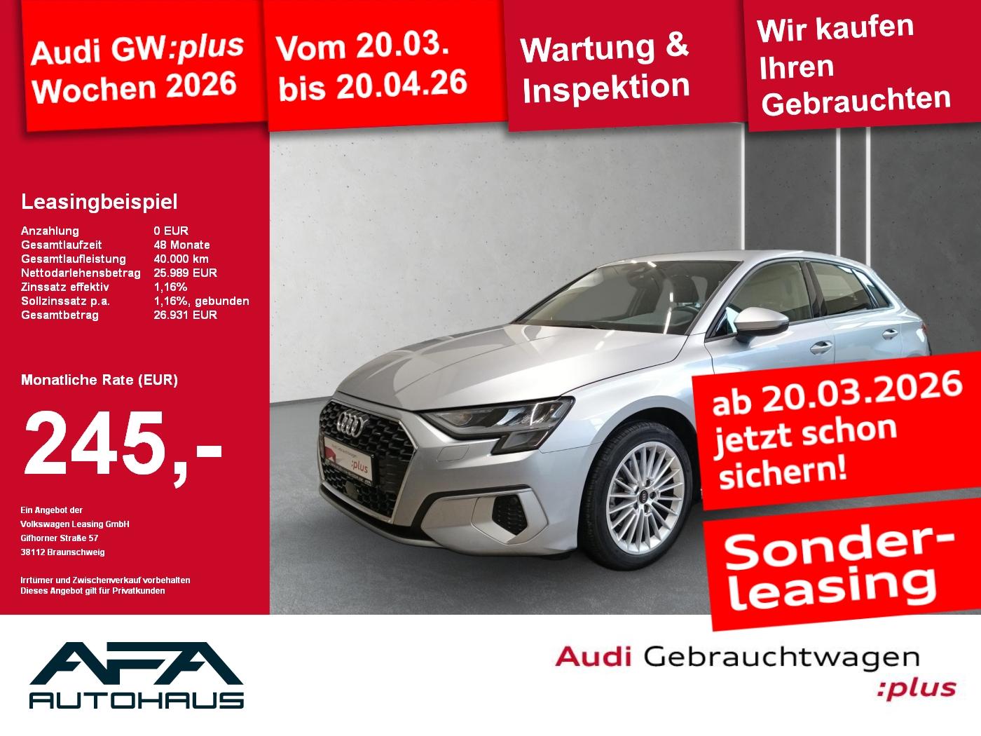 Audi A3 Sportback 35 TFSI Advan. Smart.Int*PDC*GRA*SH