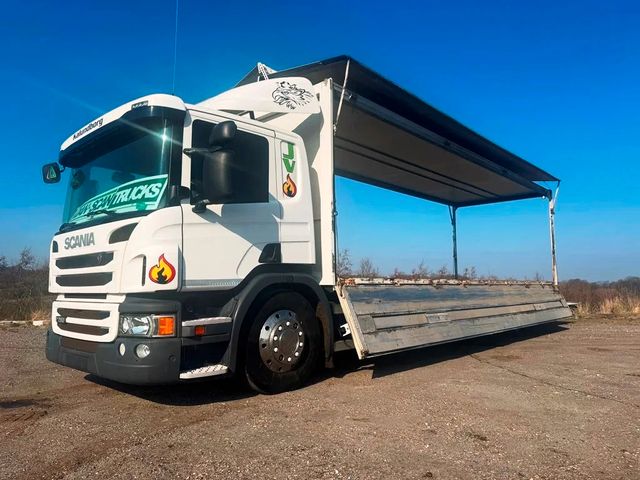 Scania P280 Air / Air suspension. lift . open side