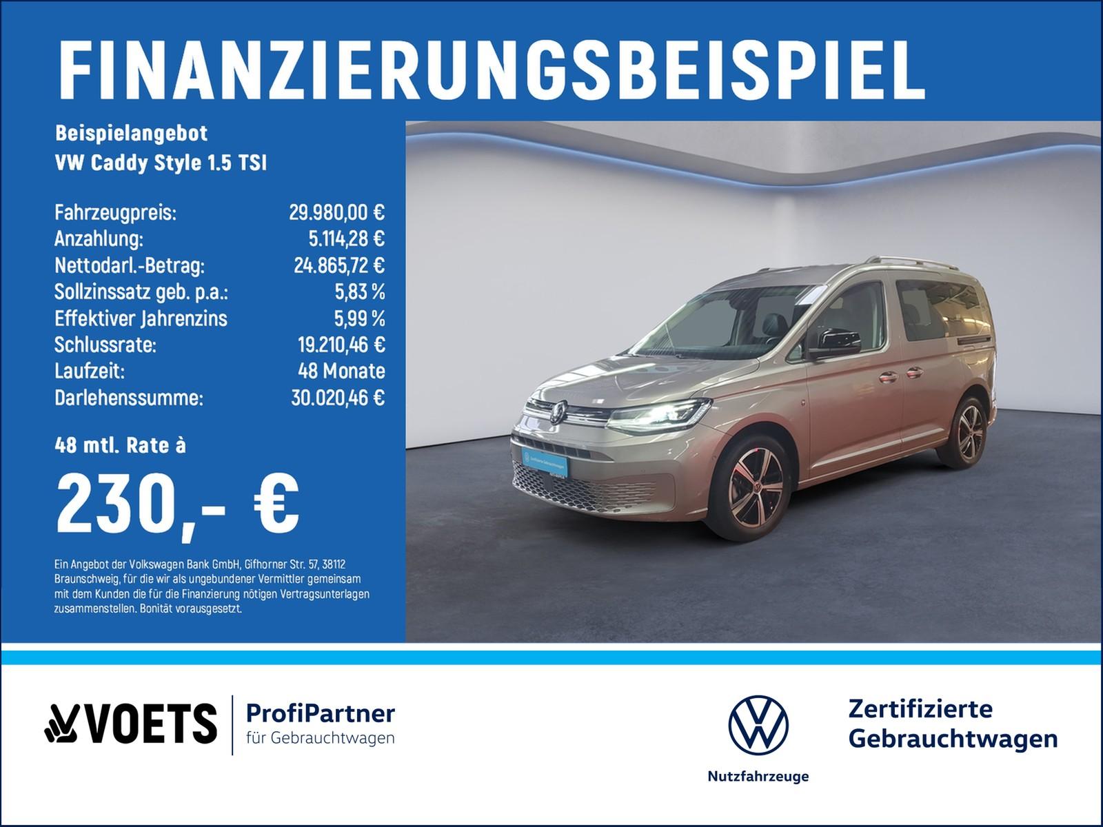 Volkswagen Caddy Style 1.5 TSI RearView+LED+SHZ
