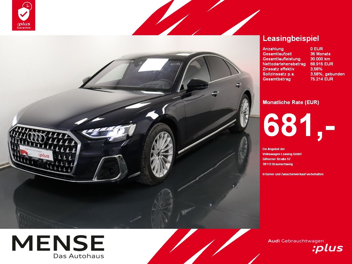Audi A8 50 TDI quattro tiptronic |Matrix|Luft|Pano|LM