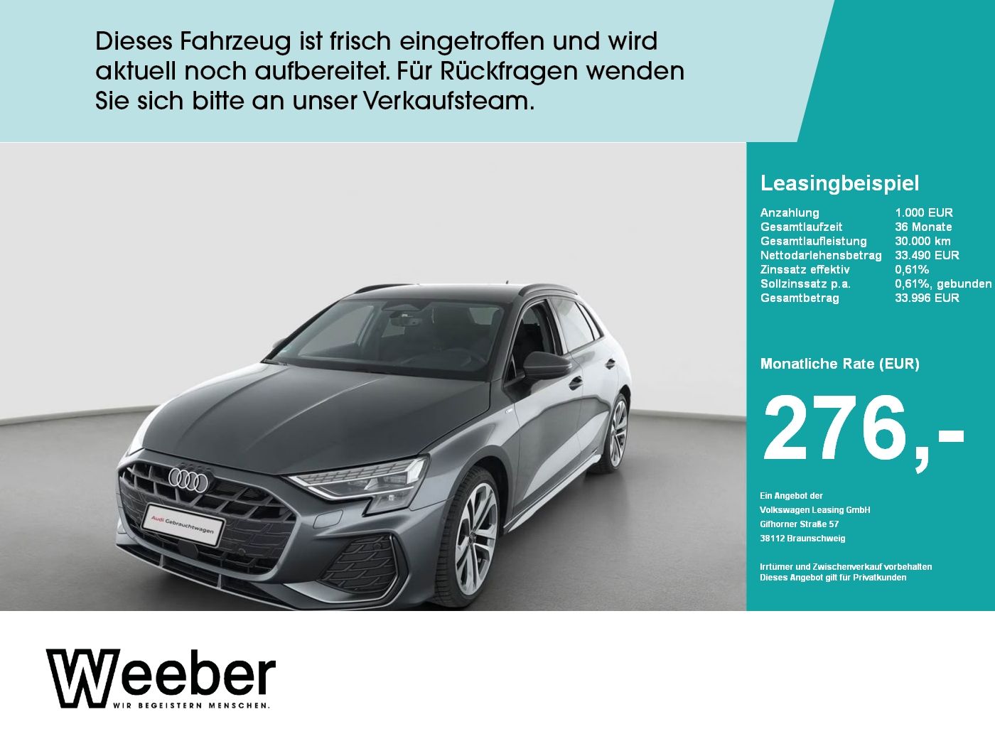 Audi A3 Sportback S line *AHK*APP CONNECT*LED*HUD*NAV