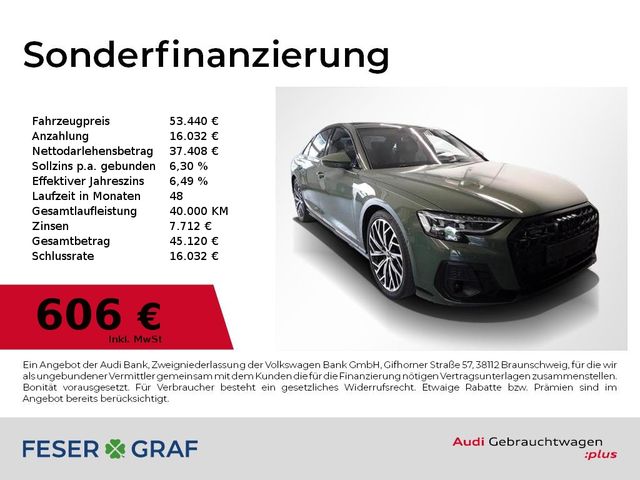 AUDI A8 50 TDI 2x S Line Pano,HUD,B&amp;O,Sitzbel,Dynamik