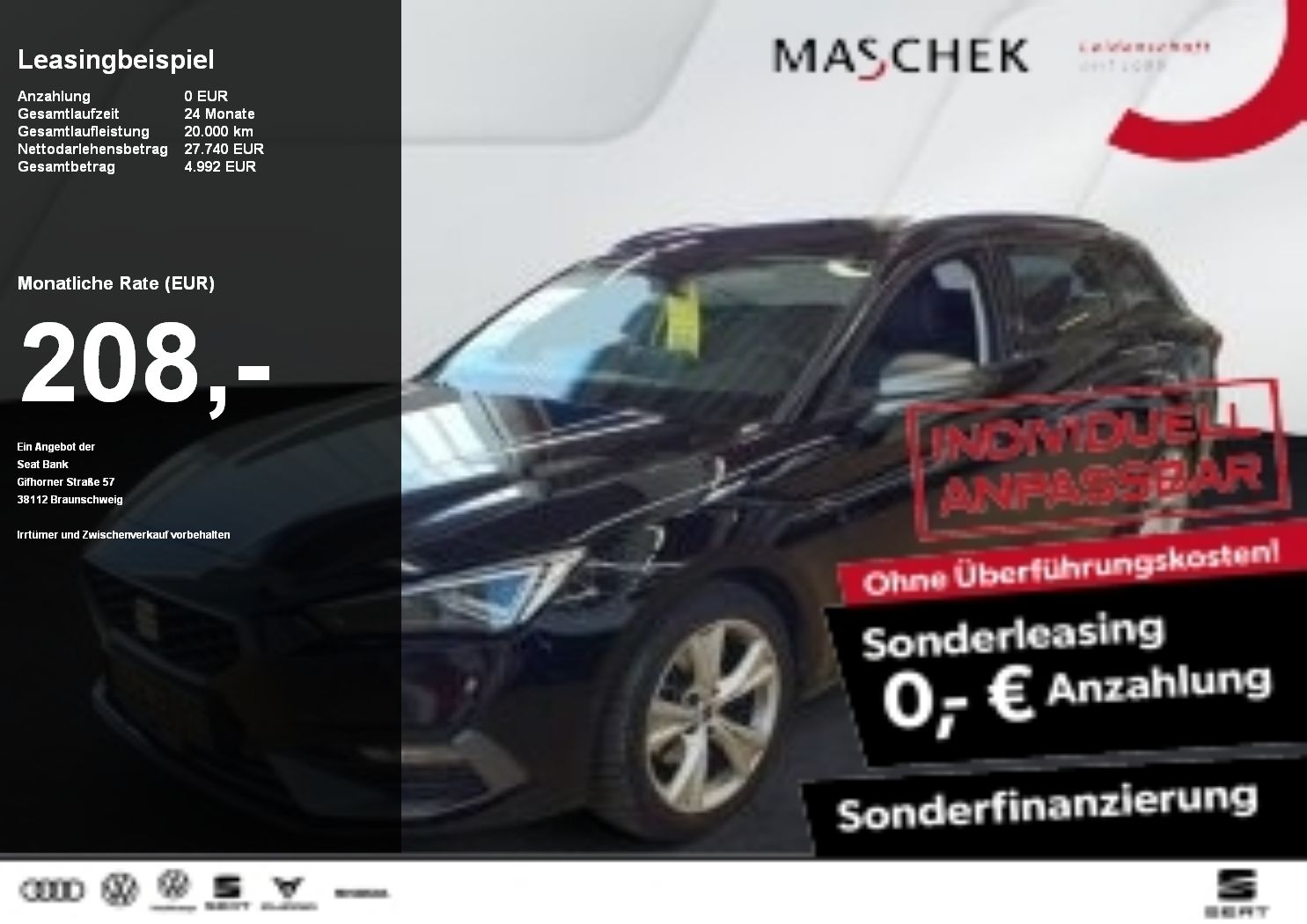 Seat Leon ST FR 1.5 eTSI DSG Matrix Navi ACC RearView