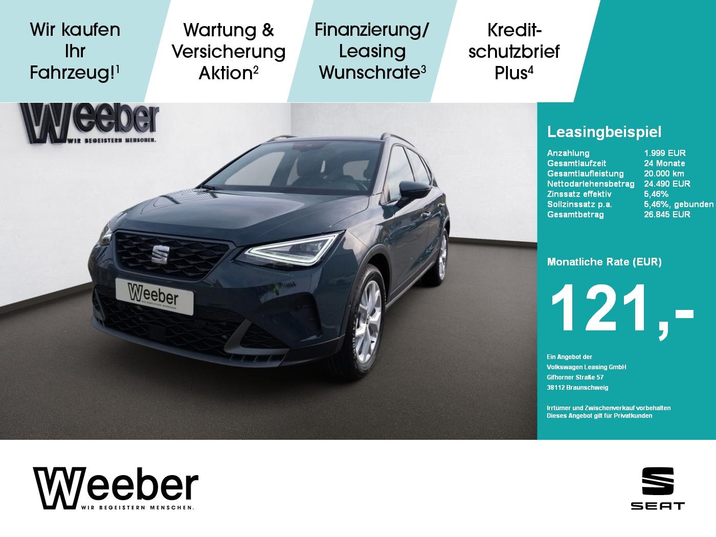 Seat Arona FR 1.0 TSI 6-Gang Anhängerkupplung. LED Rü