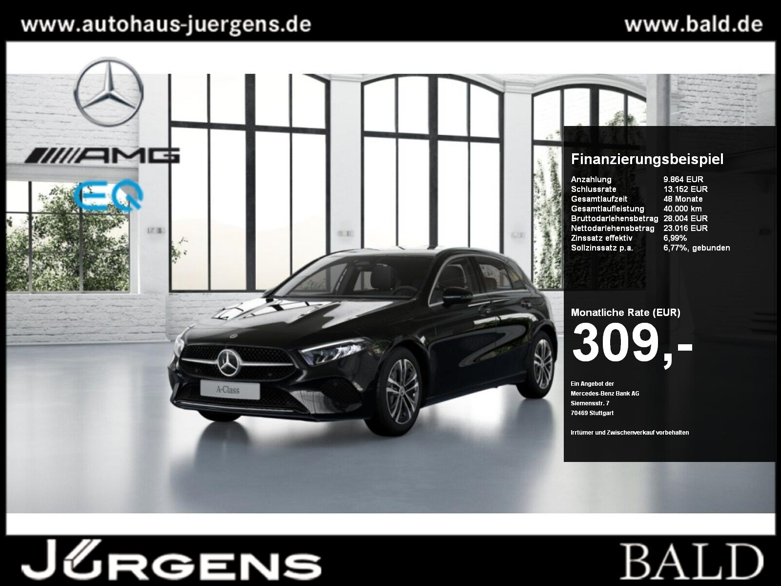 Mercedes-Benz A 200 Progressive/Distr/AHK/LED/Kamera/Winter/17