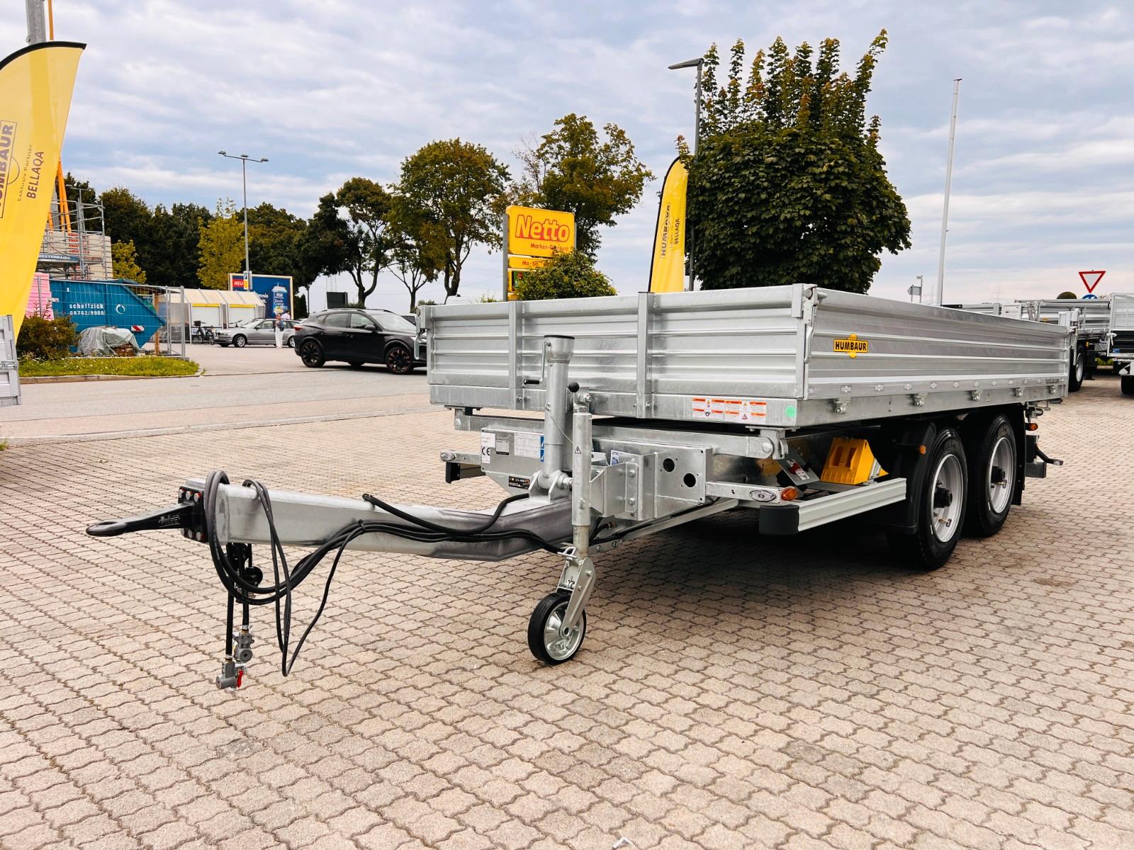 Humbaur 7,5 t. Dreiseitenkipper (4x2m) + Rampenfach