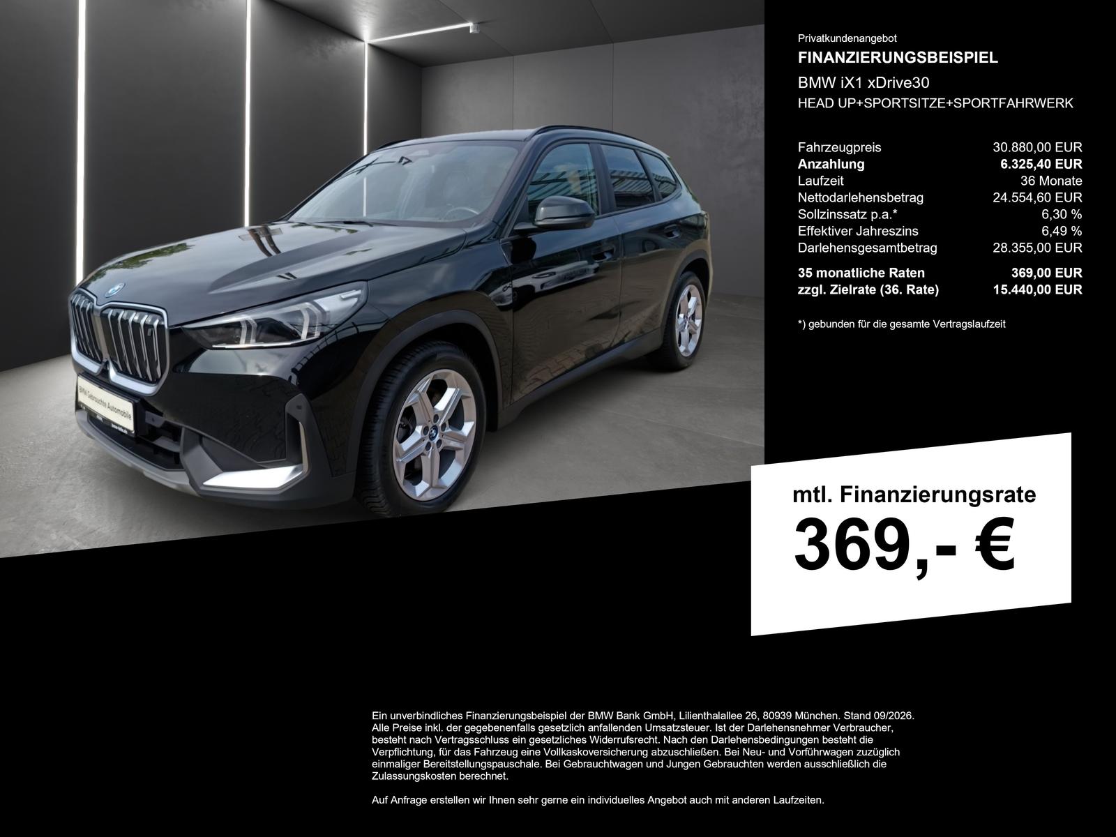 BMW iX1 xDrive30 HEAD UP+SPORTSITZE+SPORTFAHRWERK