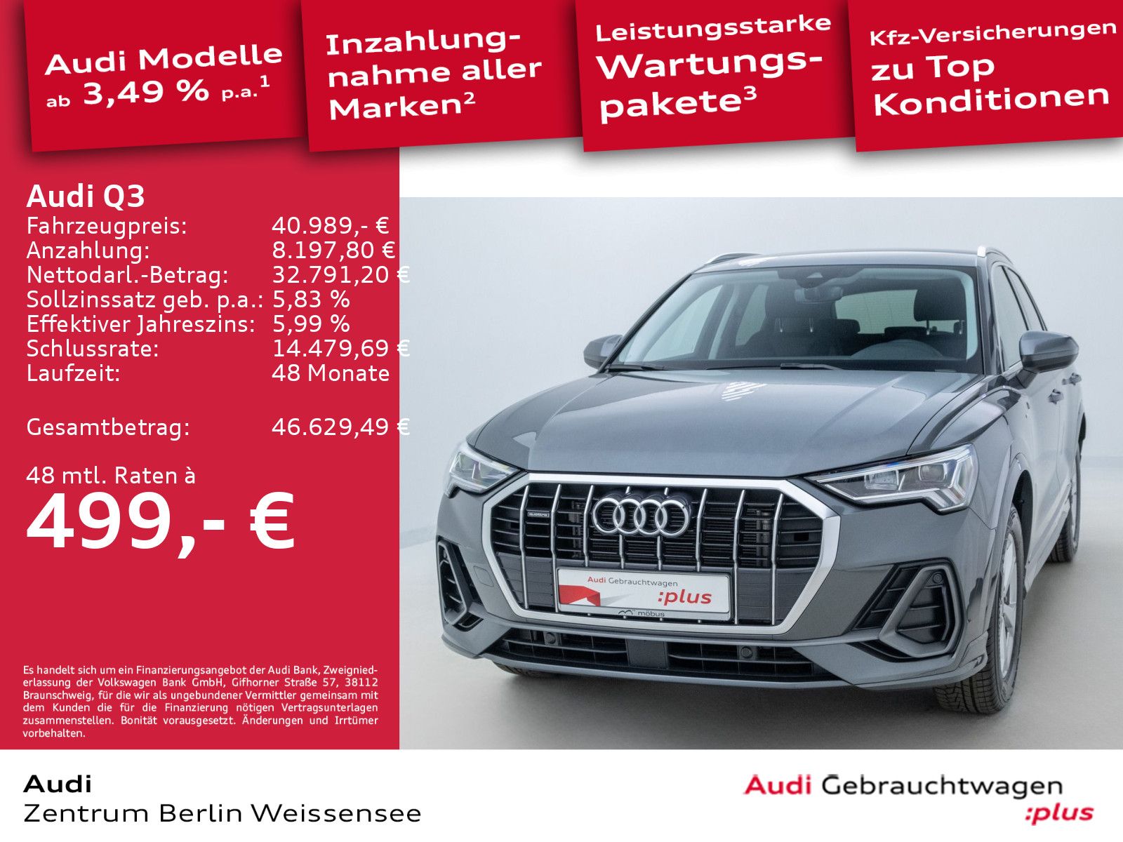 Audi Q3 45 TFSI S-TRO QUA S-LINE LED AHK ACC NAVI APP foto 2
