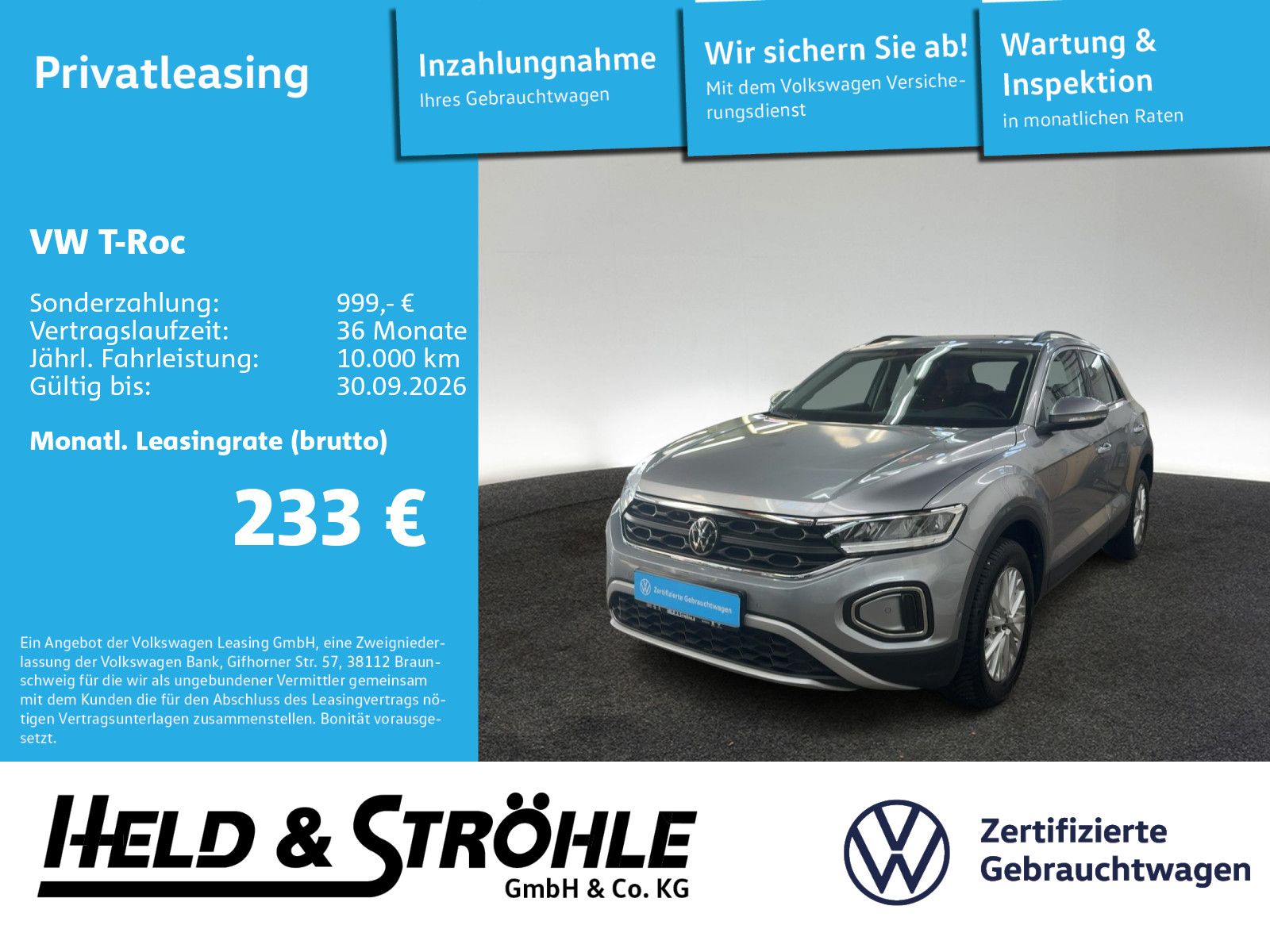 Volkswagen T-Roc Life 1.0 TSI AHK LED NAV PDC SHZ APP DAB foto 1