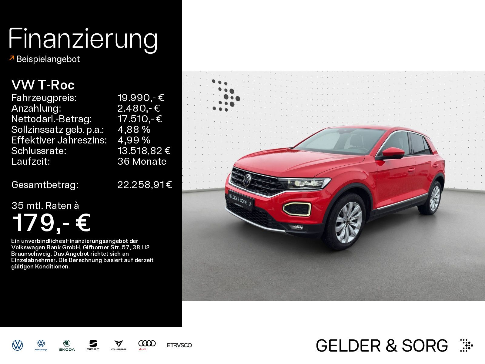 Volkswagen T-Roc Sport 2.0 TDI AHK*LED*Navi*DAB+*ACC