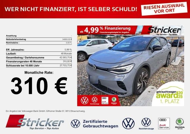 Volkswagen ID.4 GTX 310,-ohne Anzahlung ACC Wärmepumpe Kame