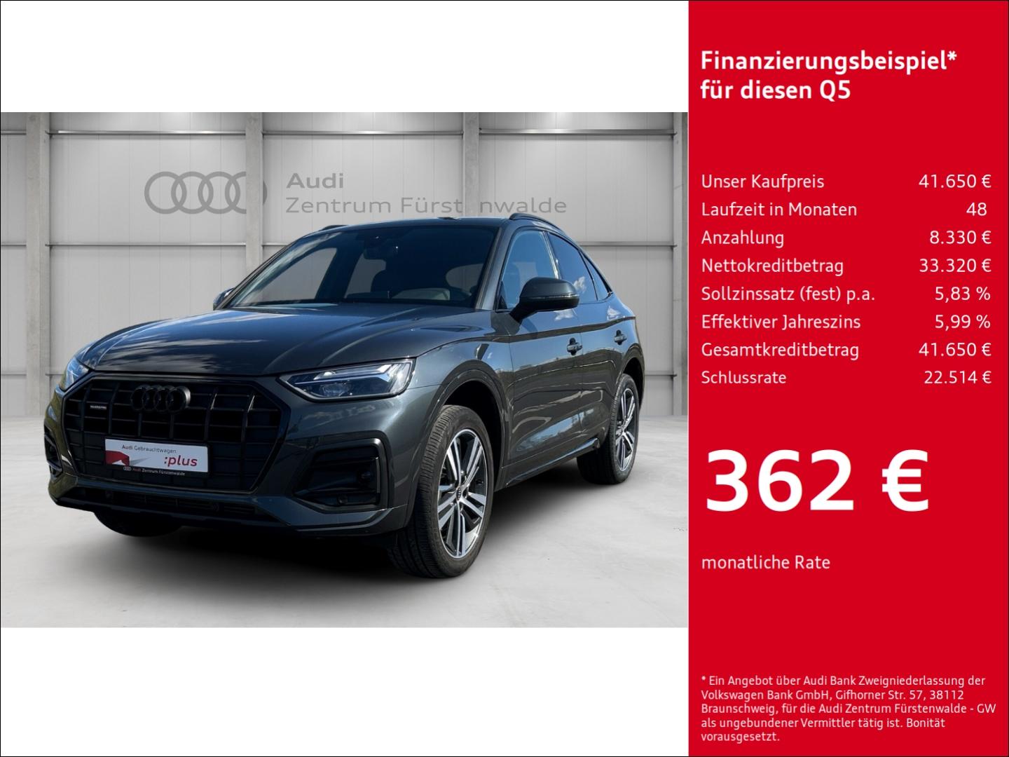Audi Q5 Sportback 45 TFSI S tronic quattro advanced A