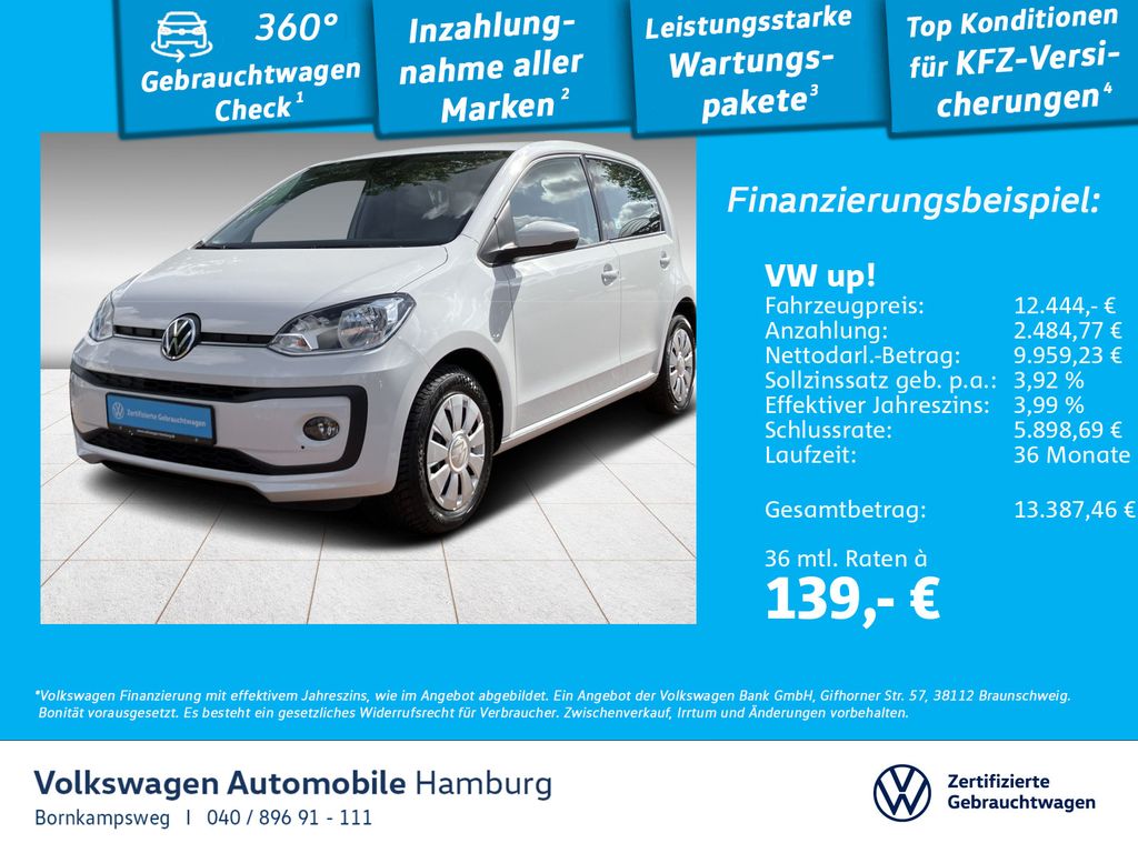 Volkswagen up! 1.0 move up! DAB+ Klima Kamera