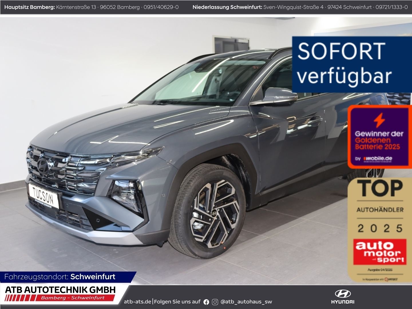 Fahrzeugabbildung Hyundai Tucson Prime MY26 1.6 T-GDI 150 PS 7-DCT 2WD HUD