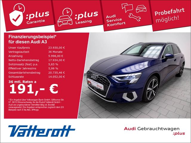 Audi A3 Sportback 40 TFSI e Advanced S line Interieur