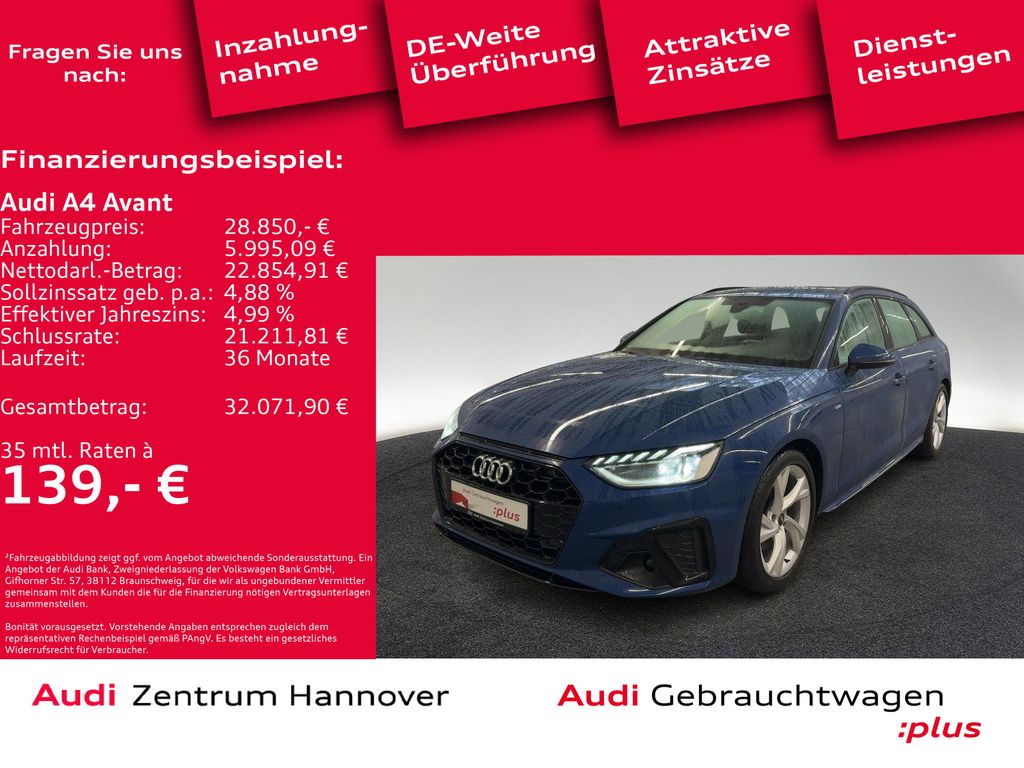 A4 Avant 35 2.0 TFSI S line LED Sportsitze