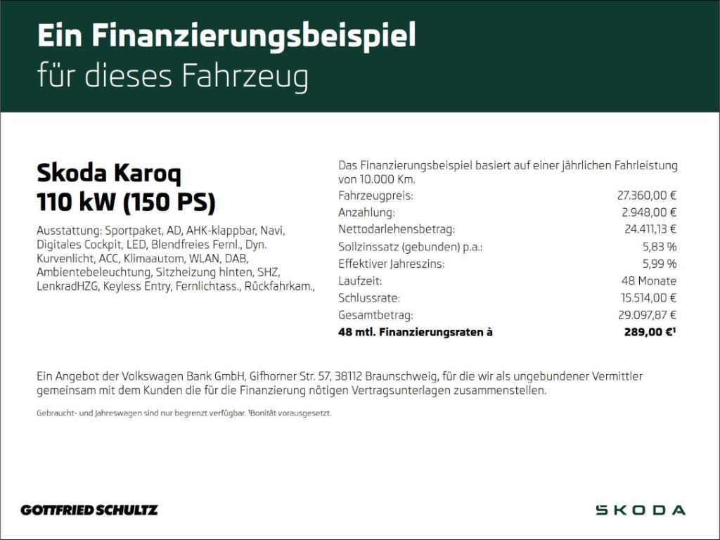 Skoda Karoq Sportline TSI DSG AHK 19 Navi SmartLink imagem 2